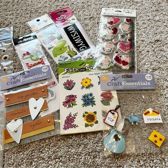 1 LB Stickers 3D Kids Holiday Wedding Outdoor Sayings Flowers Alphabet LOT - Picture 4 of 7